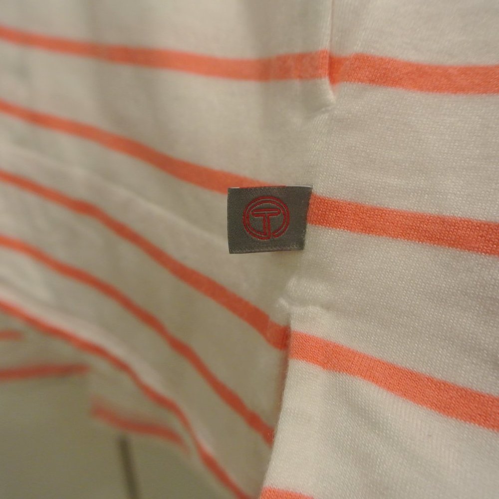 TALBOTS Women's Size 2XP Pink Striped No Sleeve Pullover Top Hood Med Weight - Picture 3 of 9